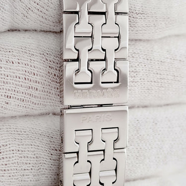 腕時計 エルメス HERMES Hウォッチ PM HH1.230 クオーツ レディース 純正ダイヤ ラムサス ギョーシェ H型 アラビア スクエア