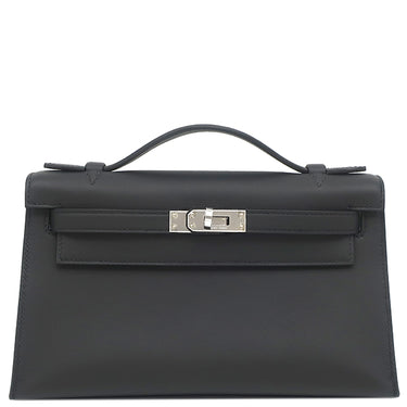 エルメス HERMES ポシェットケリー ミニ ブラック ヴォースイフト ハンドバッグ シルバー金具 新品 未使用 黒 2026年製
