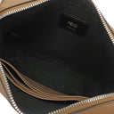 フェンディ FENDI ダイアゴナル カメラケース 7M0286 ブラウン×ブラック PVCコーティングキャンバス レザー ショルダーバッグ シルバー金具 ズッカ FFロゴ