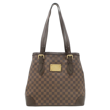 ルイヴィトン LOUIS VUITTON ハムステッドGM N51203 ダミエエベヌ ダミエキャンバス トートバッグ ゴールド金具 茶 赤 ショルダー トート