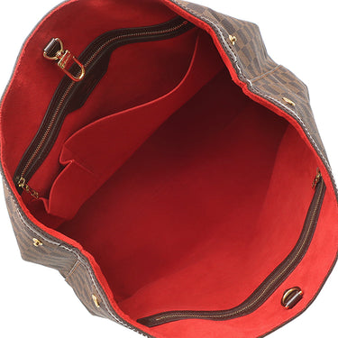ルイヴィトン LOUIS VUITTON ハムステッドGM N51203 ダミエエベヌ ダミエキャンバス トートバッグ ゴールド金具 茶 赤 ショルダー トート