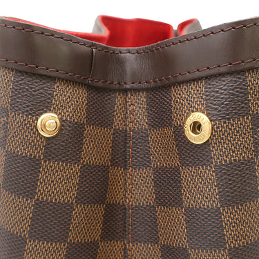 ルイヴィトン LOUIS VUITTON ハムステッドGM N51203 ダミエエベヌ ダミエキャンバス トートバッグ ゴールド金具 茶 赤 ショルダー トート