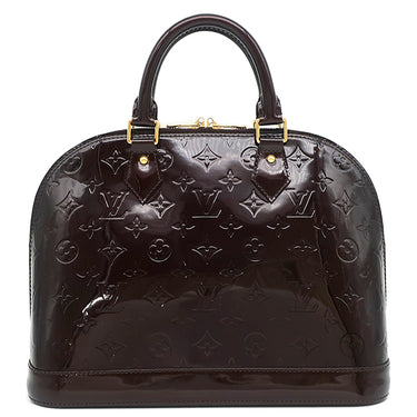 ルイヴィトン LOUIS VUITTON アルマ PM M91611 アラマント モノグラムヴェルニ ハンドバッグ ゴールド金具 ボルドー