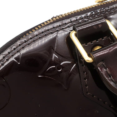 ルイヴィトン LOUIS VUITTON アルマ PM M91611 アラマント モノグラムヴェルニ ハンドバッグ ゴールド金具 ボルドー