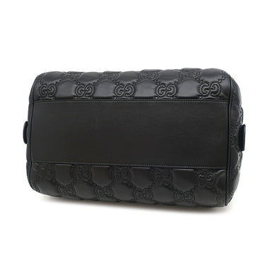 グッチ GUCCI GGマトラッセ ミニ ボストン 702242 ブラック レザー 2WAYバッグ ゴールド金具 ハンドバッグ ショルダー