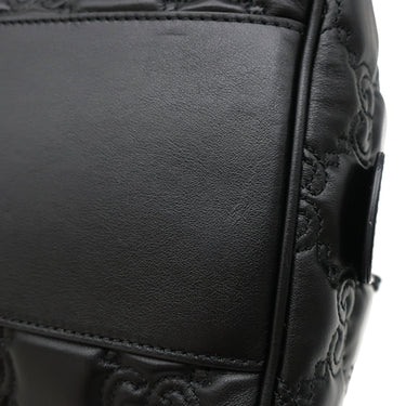 グッチ GUCCI GGマトラッセ ミニ ボストン 702242 ブラック レザー 2WAYバッグ ゴールド金具 ハンドバッグ ショルダー