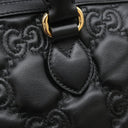 グッチ GUCCI GGマトラッセ ミニ ボストン 702242 ブラック レザー 2WAYバッグ ゴールド金具 ハンドバッグ ショルダー