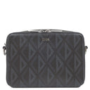 クリスチャン・ディオール Christian Dior CDダイヤモンド メッセンジャー ポーチ 2ESBC119DCO_H43E ブラック PVC レザー ショルダーバッグ シルバー金具 カード入れ
