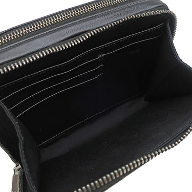 クリスチャン・ディオール Christian Dior CDダイヤモンド メッセンジャー ポーチ 2ESBC119DCO_H43E ブラック PVC レザー ショルダーバッグ シルバー金具 カード入れ