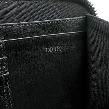 クリスチャン・ディオール Christian Dior CDダイヤモンド メッセンジャー ポーチ 2ESBC119DCO_H43E ブラック PVC レザー ショルダーバッグ シルバー金具 カード入れ
