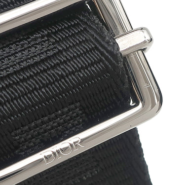 クリスチャン・ディオール Christian Dior CDダイヤモンド メッセンジャー ポーチ 2ESBC119DCO_H43E ブラック PVC レザー ショルダーバッグ シルバー金具 カード入れ