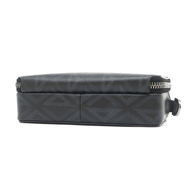 クリスチャン・ディオール Christian Dior CDダイヤモンド メッセンジャー ポーチ 2ESBC119DCO_H43E ブラック PVC レザー ショルダーバッグ シルバー金具 カード入れ