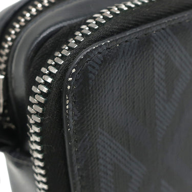 クリスチャン・ディオール Christian Dior CDダイヤモンド メッセンジャー ポーチ 2ESBC119DCO_H43E ブラック PVC レザー ショルダーバッグ シルバー金具 カード入れ