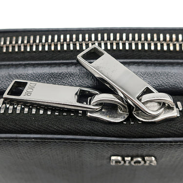 クリスチャン・ディオール Christian Dior CDダイヤモンド メッセンジャー ポーチ 2ESBC119DCO_H43E ブラック PVC レザー ショルダーバッグ シルバー金具 カード入れ