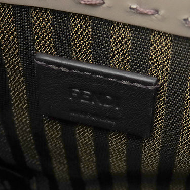 フェンディ FENDI サンシャイン ショッパー ミニ 8BS051 グレージュ×ブラウン レザー 2WAYバッグ ゴールド金具 ロゴ ショルダー ミニトート
