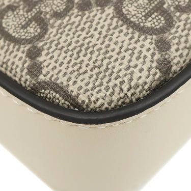 グッチ GUCCI パドロック スモール 811705 ベージュ×ホワイト GGスプリームキャンバス ショルダーバッグ ゴールド金具 チェーンショルダー
