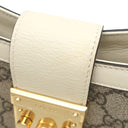 グッチ GUCCI パドロック スモール 811705 ベージュ×ホワイト GGスプリームキャンバス ショルダーバッグ ゴールド金具 チェーンショルダー