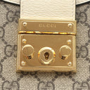グッチ GUCCI パドロック スモール 811705 ベージュ×ホワイト GGスプリームキャンバス ショルダーバッグ ゴールド金具 チェーンショルダー