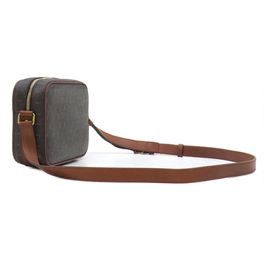 イヴ・サンローラン Yves Saint Laurent モノグラム カメラバッグ 669957 ブラウン PVC レザー ショルダーバッグ ゴールド金具 YSL