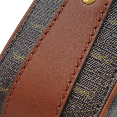 イヴ・サンローラン Yves Saint Laurent モノグラム カメラバッグ 669957 ブラウン PVC レザー ショルダーバッグ ゴールド金具 YSL