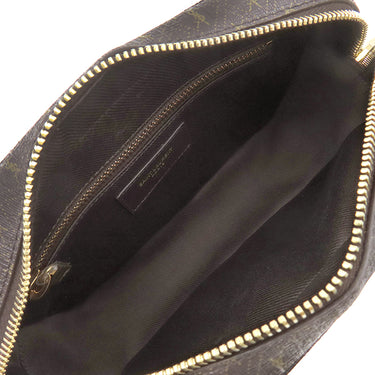 イヴ・サンローラン Yves Saint Laurent モノグラム カメラバッグ 669957 ブラウン PVC レザー ショルダーバッグ ゴールド金具 YSL