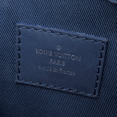 ルイヴィトン LOUIS VUITTON キーポルXS M57844 ネイビーブルー レザー 2WAYバッグ シルバー金具 ウォーターカラー モノグラム ショルダー ミニボストン