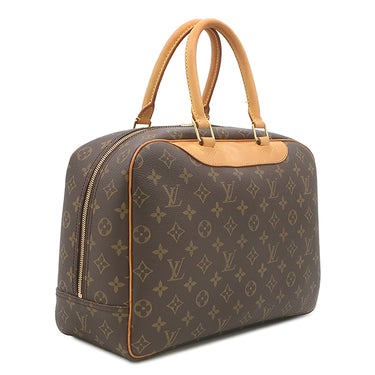 ルイヴィトン LOUIS VUITTON ドーヴィル M47270 モノグラム モノグラムキャンバス ハンドバッグ ゴールド金具 茶 ボーリングヴァニティ 鍵・パドロック欠品