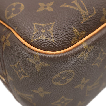ルイヴィトン LOUIS VUITTON ドーヴィル M47270 モノグラム モノグラムキャンバス ハンドバッグ ゴールド金具 茶 ボーリングヴァニティ 鍵・パドロック欠品