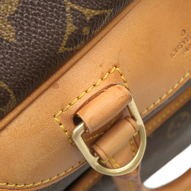 ルイヴィトン LOUIS VUITTON ドーヴィル M47270 モノグラム モノグラムキャンバス ハンドバッグ ゴールド金具 茶 ボーリングヴァニティ 鍵・パドロック欠品
