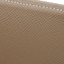 エルメス HERMES アザップロング シルクイン エトゥープ ヴォーエプソン 長財布 シルバー金具 グレージュ 水色 ラウンドジップ