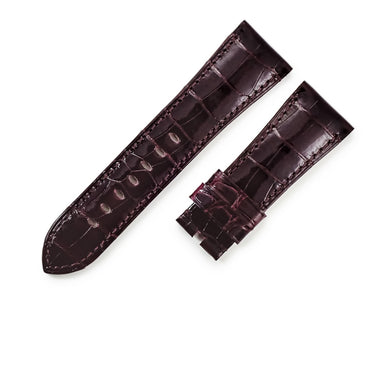 パネライ PANERAI 純正 ラジオミール用 クロコバンド ワインレッド クロコダイル 腕時計パーツ 未使用 替え レザー ベルト 尾錠用 予備 交換 スペア 27ｍｍ ワインレッド