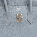 エルメス HERMES バーキン25 ブルーラン トゴ ハンドバッグ シルバー金具 青