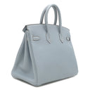 エルメス HERMES バーキン25 ブルーラン トゴ ハンドバッグ シルバー金具 青