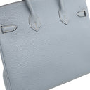 エルメス HERMES バーキン25 ブルーラン トゴ ハンドバッグ シルバー金具 青