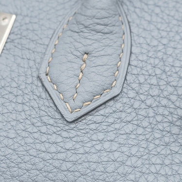 エルメス HERMES バーキン25 ブルーラン トゴ ハンドバッグ シルバー金具 青