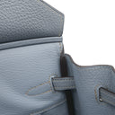 エルメス HERMES バーキン25 ブルーラン トゴ ハンドバッグ シルバー金具 青