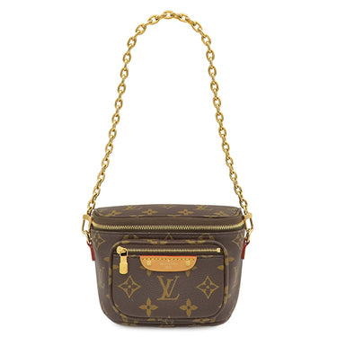 ルイヴィトン LOUIS VUITTON ミニ バムバッグ M82335 モノグラム モノグラムキャンバス 2WAYバッグ ゴールド金具 チェーンショルダー ボディバッグ