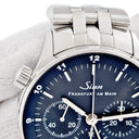 腕時計 ジン SINN フランクフルト ファイナンシャル ウォッチ 6099.B 自動巻き メンズ 青 デイト クロノグラフ ドイツ時計 限定