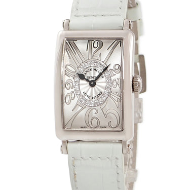 腕時計 フランクミュラー FRANCK MULLER ロングアイランド レリーフ 902QZCD1RREL OG クオーツ レディース K18WG無垢 純正ダイヤ 限定