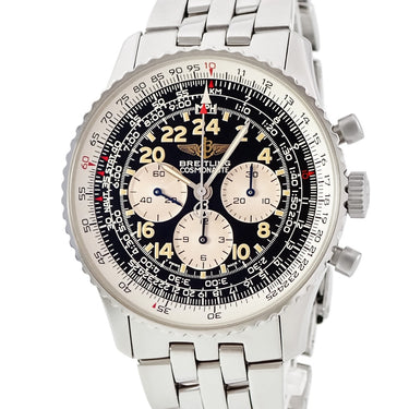 腕時計 ブライトリング BREITLING ナビタイマー コスモノート A12023 手巻き メンズ ブラック クロノグラフ 回転ベゼル 計算尺
