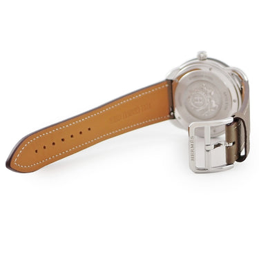 腕時計 エルメス HERMES アルソー GM AR7Q.810a W055638WW00 クオーツ メンズ グレー デイト アラビア ラウンド