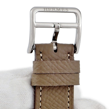 腕時計 エルメス HERMES アルソー GM AR7Q.810a W055638WW00 クオーツ メンズ グレー デイト アラビア ラウンド