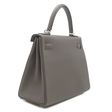 エルメス HERMES ケリー28 内縫い エタン トゴ 2WAYバッグ シルバー金具 ハンドバッグ ショルダー