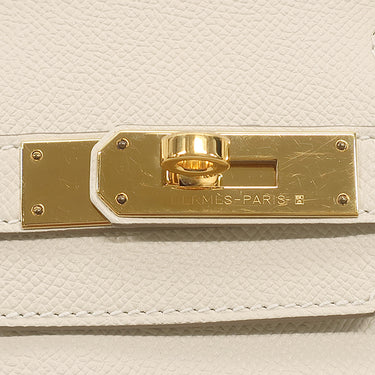 エルメス HERMES バーキン30 クレ ヴォーエプソン ハンドバッグ ゴールド金具 オフホワイト