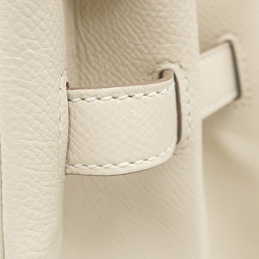 エルメス HERMES バーキン30 クレ ヴォーエプソン ハンドバッグ ゴールド金具 オフホワイト