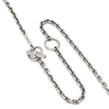 エルメス HERMES カルーゼル ブラック×シルバー GP バッファローホーン ネックレス 黒 クルードセル 馬モチーフ マンテル トグル ペンダント