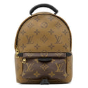 ルイヴィトン LOUIS VUITTON リバース パームスプリングス バックパック MINI M42411 モノグラムリバース モノグラムキャンバス 2WAYバッグ ゴールド金具 茶