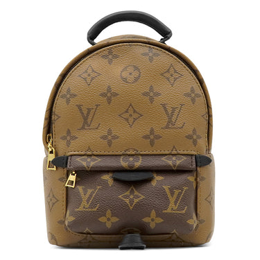 ルイヴィトン LOUIS VUITTON リバース パームスプリングス バックパック MINI M42411 モノグラムリバース モノグラムキャンバス 2WAYバッグ ゴールド金具 茶