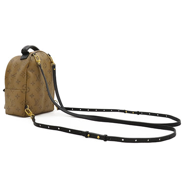 ルイヴィトン LOUIS VUITTON リバース パームスプリングス バックパック MINI M42411 モノグラムリバース モノグラムキャンバス 2WAYバッグ ゴールド金具 茶