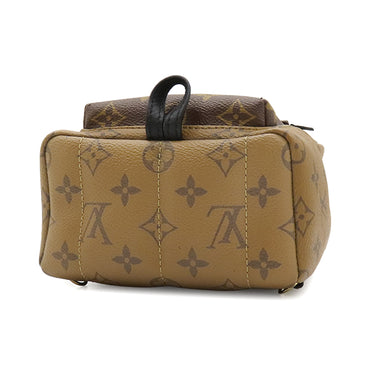 ルイヴィトン LOUIS VUITTON リバース パームスプリングス バックパック MINI M42411 モノグラムリバース モノグラムキャンバス 2WAYバッグ ゴールド金具 茶